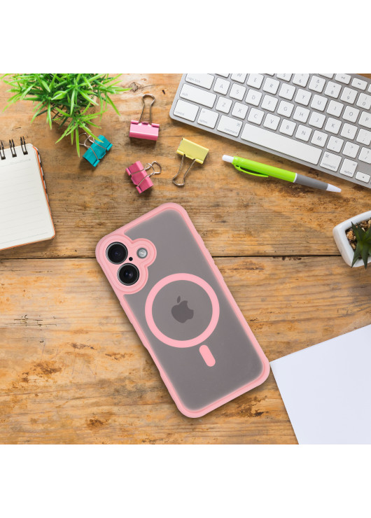 Futerał Full Matte Mag Cover kompatybilny z MagSafe Samsung Galaxy A16 4G/5G Inny Jasnoróżowy