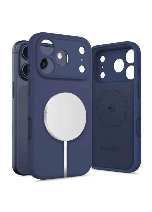 TECH-PROTECT SILICONE MAGSAFE IPHONE DEEP BLUE Apple iPhone 17 Pro Tech-Protect Granatowy