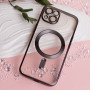 Nakładka Color Chrome Magsafe Samsung A17 Przezroczysty z czarną ramką