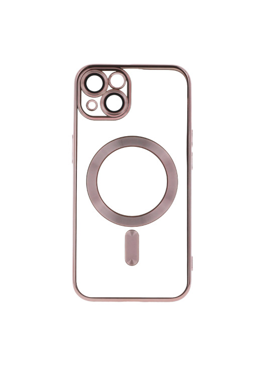 Nakładka Color Chrome Magsafe Samsung S25 Edge Przezroczysty z ramką złoty róż