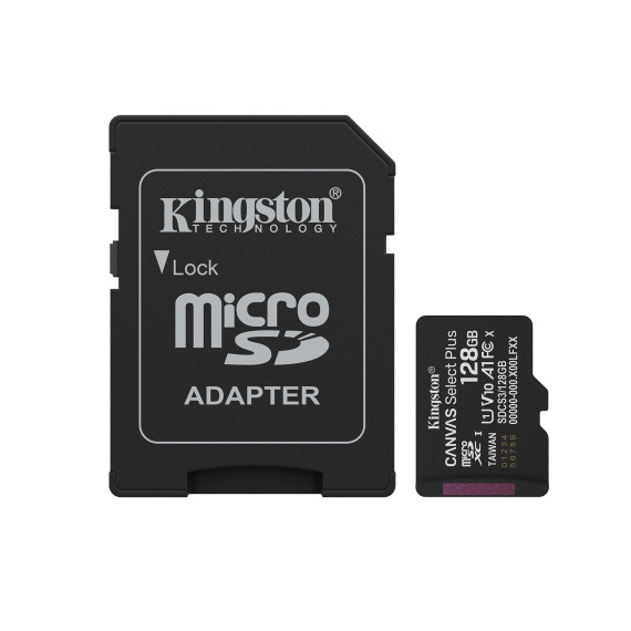 Kingston karta pamięci microSD 128GB Canvas Select+ Kingston Czarny