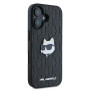Karl Lagerfeld nakładka KLHCP16SPGKLCHPK czarna Hardcase Monogram Choupette Head Pin Apple iPhone 16 Karl Lagerfeld Czarny