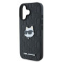Karl Lagerfeld nakładka KLHCP16SPGKLCHPK czarna Hardcase Monogram Choupette Head Pin Apple iPhone 16 Karl Lagerfeld Czarny